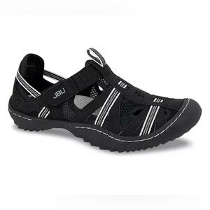 NWT.. WOMENS JBU BLACK VELCRO STRAP SPORT SANDAL